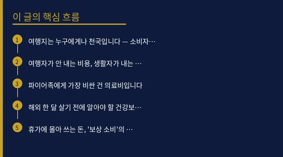 해외에서 16년을 살고, 파이어 후엔 한국에 남기로 했 핵심 개념 흐름도